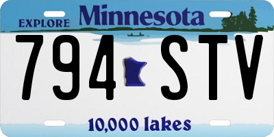 MN license plate 794STV