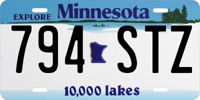 MN license plate 794STZ