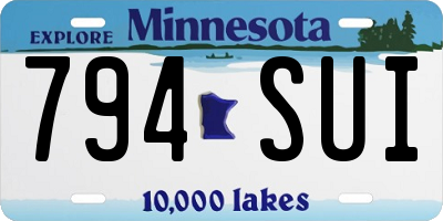 MN license plate 794SUI