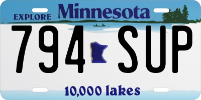 MN license plate 794SUP