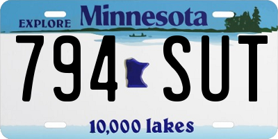 MN license plate 794SUT