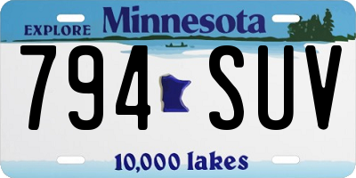 MN license plate 794SUV
