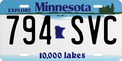 MN license plate 794SVC