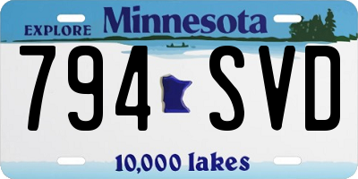 MN license plate 794SVD