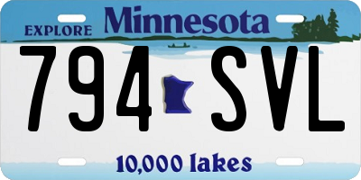 MN license plate 794SVL