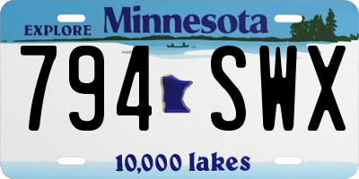 MN license plate 794SWX