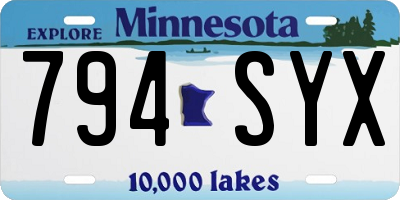 MN license plate 794SYX