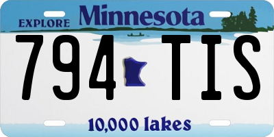 MN license plate 794TIS