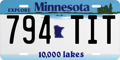 MN license plate 794TIT