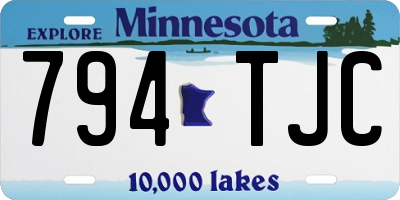 MN license plate 794TJC
