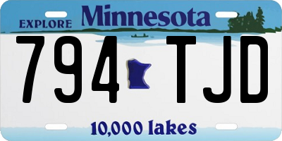 MN license plate 794TJD