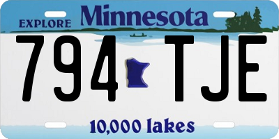 MN license plate 794TJE