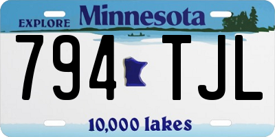 MN license plate 794TJL