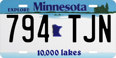 MN license plate 794TJN