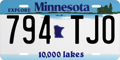 MN license plate 794TJO