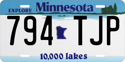 MN license plate 794TJP
