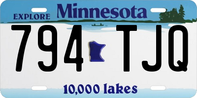MN license plate 794TJQ