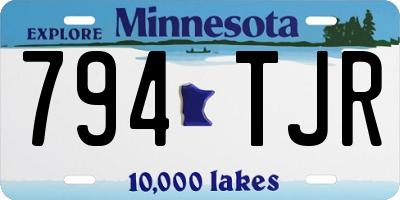 MN license plate 794TJR