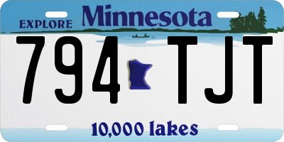 MN license plate 794TJT