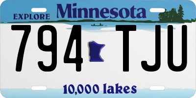 MN license plate 794TJU
