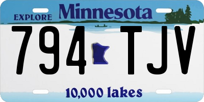 MN license plate 794TJV