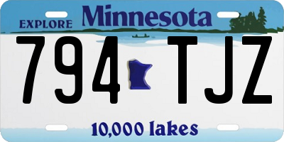 MN license plate 794TJZ