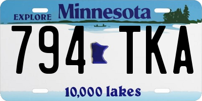 MN license plate 794TKA
