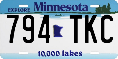 MN license plate 794TKC