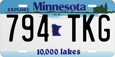 MN license plate 794TKG