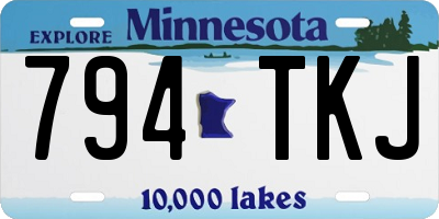 MN license plate 794TKJ