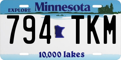 MN license plate 794TKM