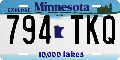 MN license plate 794TKQ