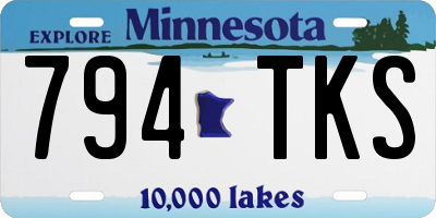 MN license plate 794TKS