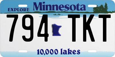 MN license plate 794TKT
