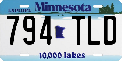 MN license plate 794TLD