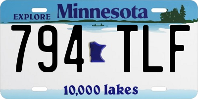 MN license plate 794TLF