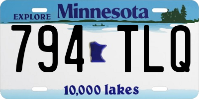 MN license plate 794TLQ