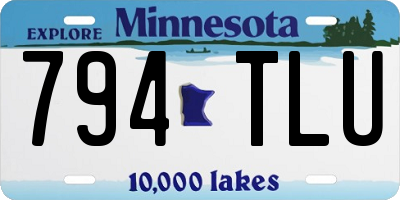 MN license plate 794TLU