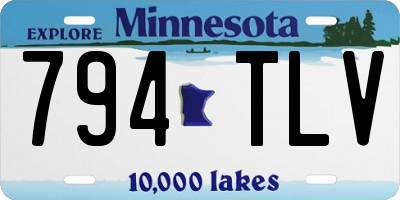 MN license plate 794TLV