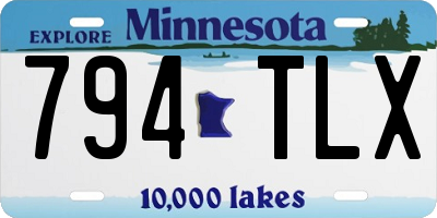 MN license plate 794TLX