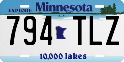MN license plate 794TLZ