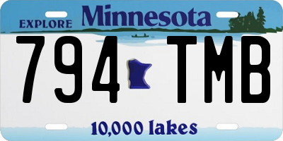 MN license plate 794TMB