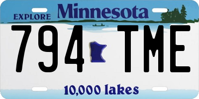 MN license plate 794TME