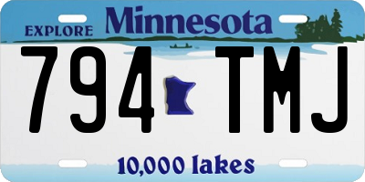 MN license plate 794TMJ