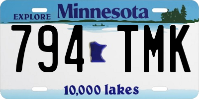 MN license plate 794TMK