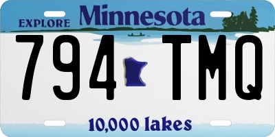 MN license plate 794TMQ
