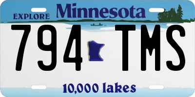 MN license plate 794TMS