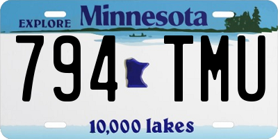 MN license plate 794TMU