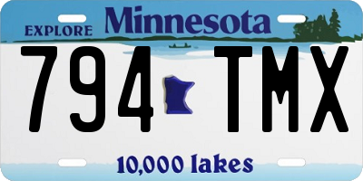 MN license plate 794TMX