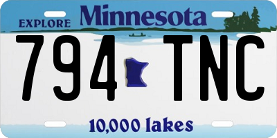 MN license plate 794TNC
